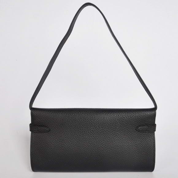 AAA Hermes Kelly 26CM Shoulder Bag Clemence Black 60699 On Sale